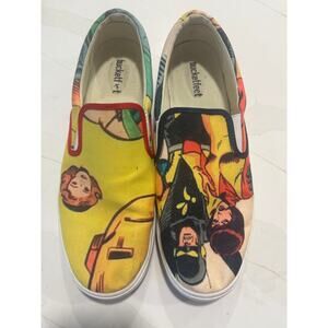 Bucketfeet Comic Print Slip-On Sneakers Batman Size 14.5